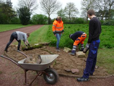 Arbeiten an einem Sandarium