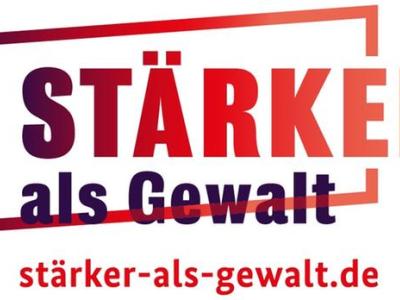 Logo "Stärker als Gewalt"