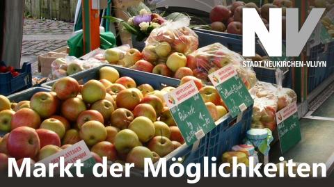 Foto eines Obstmarktstandes