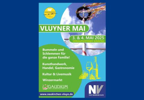 Plakat des Vluyner Mai 2025