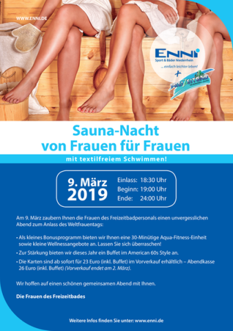 Sauna nacht für Frauen