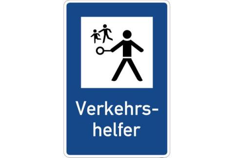 Straßenschild Verkehrshelfer