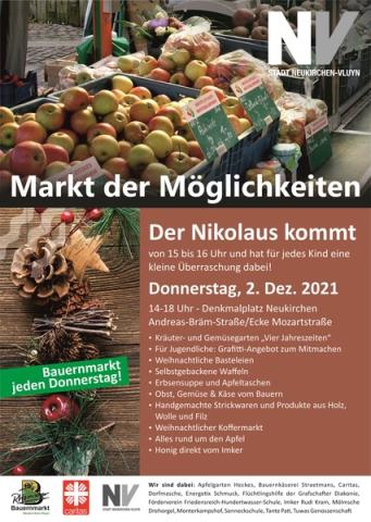 Veranstaltungsplakat mit Weihnachtsmotiven