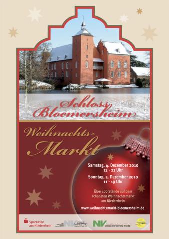 Plakat  Weihnachtsmarkt Schloss Bloemersheim