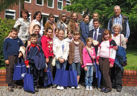 Weißrussische Gymnasiasten zu Gast im Rathaus