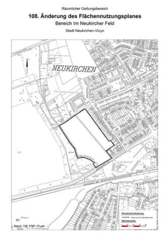 Kartenausschnitt F-Plan 108. Änderung