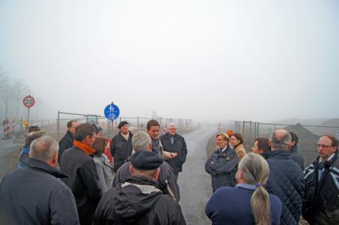 Ortsbegehung politischer Vertreter auf Niederberg am 23. November 2011