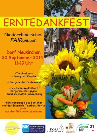 Plakat Erntedankfest 2014