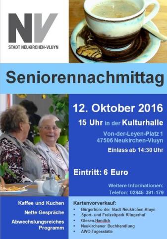 Seniorennachmittag der Stadt Neukirchen-Vluyn