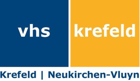 Logo der VHS mit dem Schriftzug VHS Krefeld - Neukichen-Vluyn