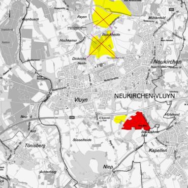 Bilddatei Stadtplan mit Auskiesungsflächen